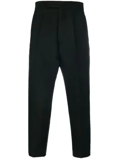 Rick Owens Cropped Tailored Trousers In Black