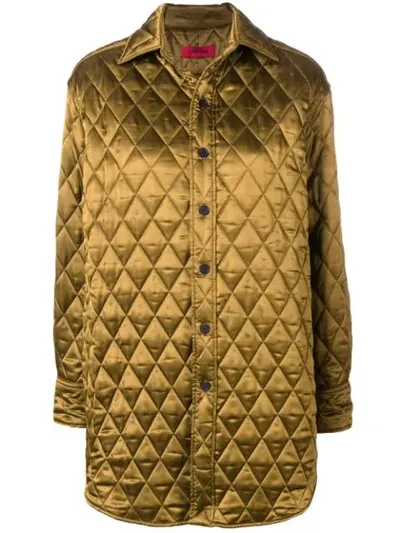 The Gigi Zoe Quilted Jacket In Green