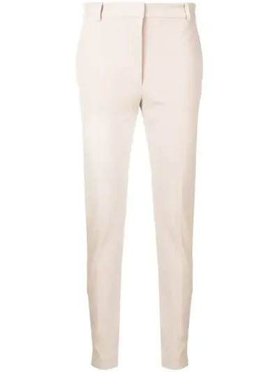 Joseph Zipped Cuff Slim-fit Trousers In Neutrals