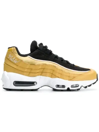 Nike Metallic Air Max Sneakers In Yellow