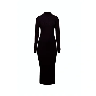 Rumour London Adriana Maxi Ribbed Wool Dress