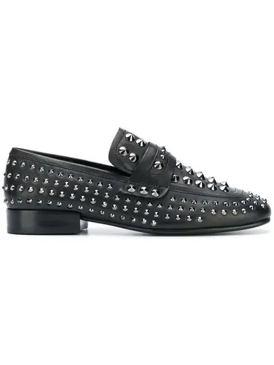 Ash Rock Stud Loafers In Black