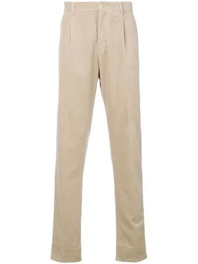 Aspesi Straight-leg Corduroy Trousers In Neutrals