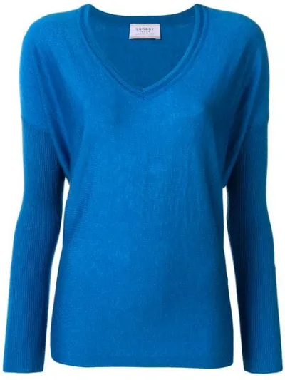 Snobby Sheep V-neck Sweater In Blue