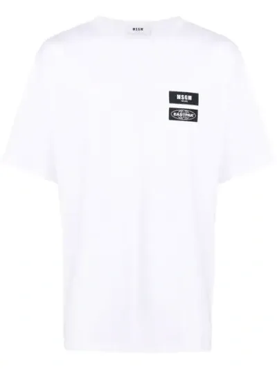 Msgm Logo T-shirt In White