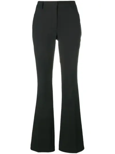 Calvin Klein Flared Tailored Trousers In Black