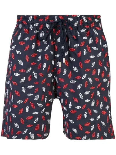 Vilebrequin Fish Print Swim Shorts In Blue