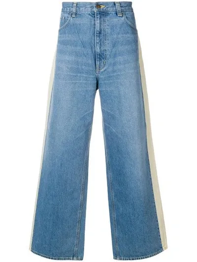 Facetasm Wide Denim Pants In Blue