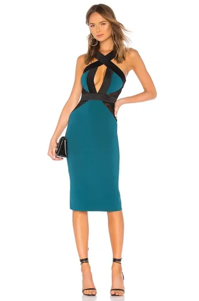 Michael Costello X Revolve Elaine Midi Dress In Teal