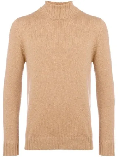 Dell'oglio Roll Neck Sweater In Brown