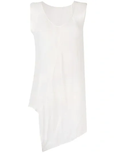 Pre-owned Yohji Yamamoto Vintage Long Sheer Tank In White