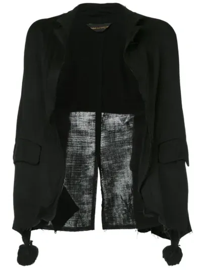 Pre-owned Comme Des Garçons Raw Edges Jacket In Black