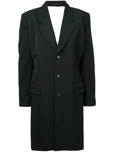 Pre-owned Comme Des Garçons Backless Tailored Coat In Black