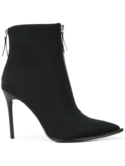 Alexander Wang Eri Nylon Diamante Booties In Black