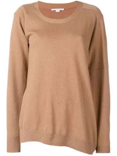 Stella Mccartney Loose Knitted Jumper In Brown