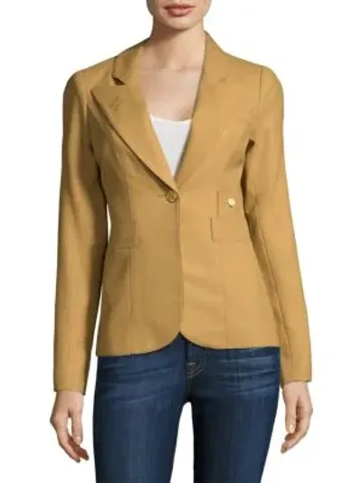 Smythe Classic Duchess Wool Blazer In Camel