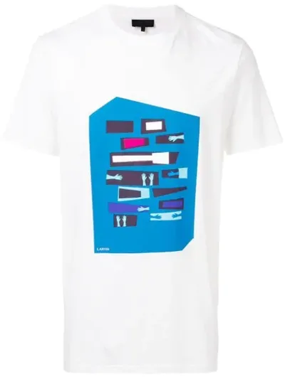 Lanvin T-shirt Mit Grafischem Print In White