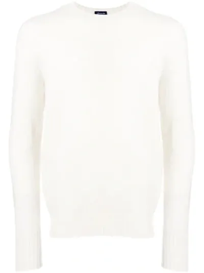 Drumohr Long-sleeve Fitted Sweater In White