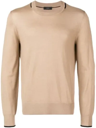 Joseph Crew Neck Jumper In Neutrals