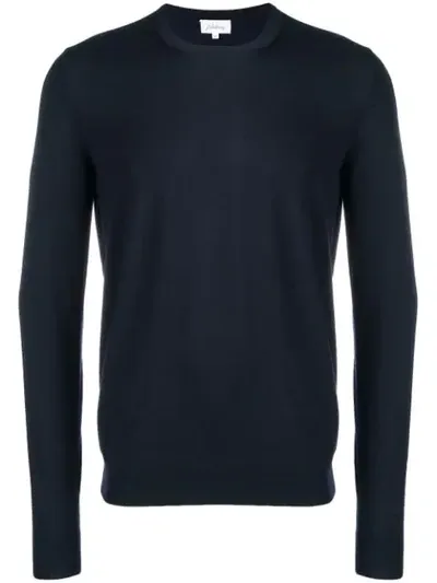 Brioni Crew Neck Jumper In Blue