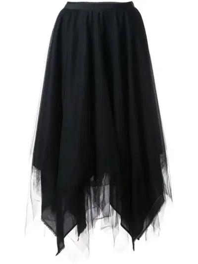 Marc Le Bihan Asymmetric Full Skirt In Black