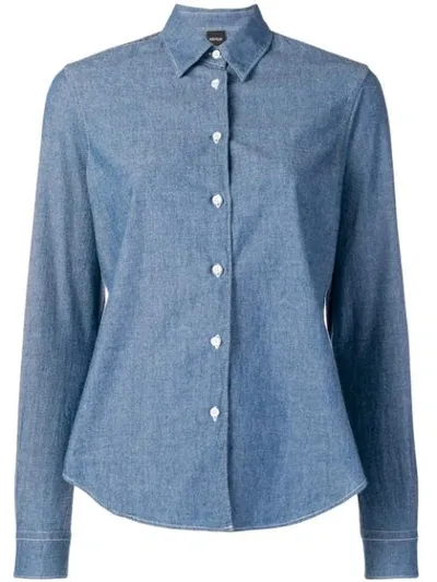 Aspesi Long-sleeved Shirt In Blue