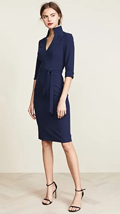 Black Halo Madeline Sheath Dress In Pacific Blue