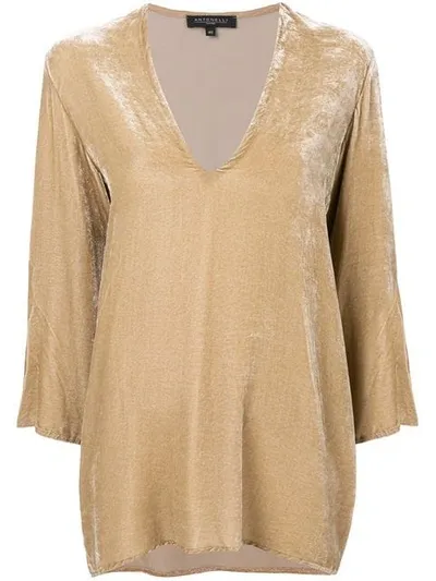 Antonelli V Neck Blouse In Neutrals