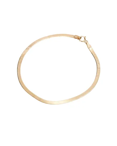 Loren Stewart Herringbone 10-karat Gold Bracelet In Yellow Gold