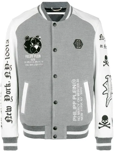 Philipp Plein 'no Mercy' Bomberjacke In Grey