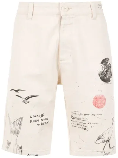 Osklen Printed Bermuda Shorts In Neutrals