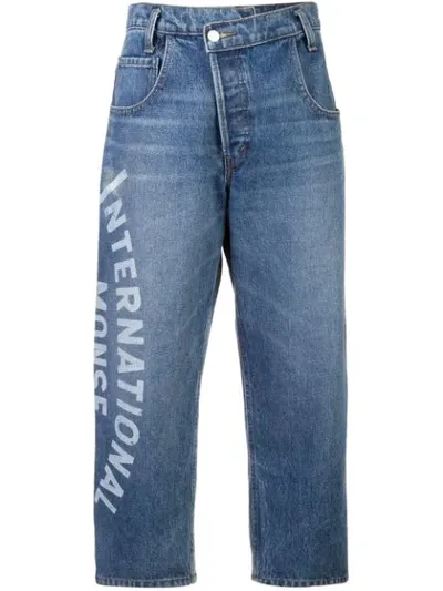 Monse Cropped-jeans Mit Weitem Bein In Blue