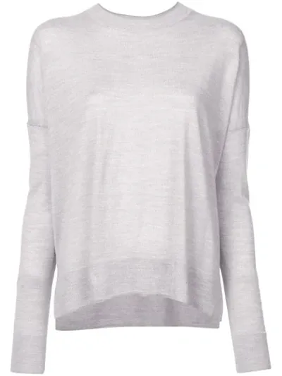 Derek Lam 10 Crosby Boxy Crew Neck Sweater In Grey