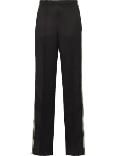 Prada Gabardine Trousers In Black