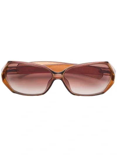 Dior 1980s Cat-eye Sunglasses In Brown