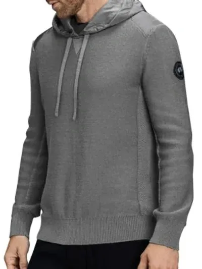 Canada Goose Men's Amherst Merino Wool Hoodie In Iron Grey