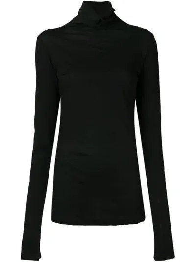 Ben Taverniti Unravel Project Mock Neck Sweater In Black