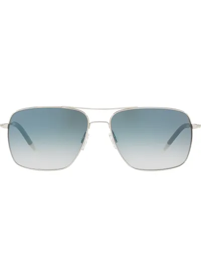 Oliver Peoples Clifton Ov1150s 50363f Navigator Sunglasses In Green