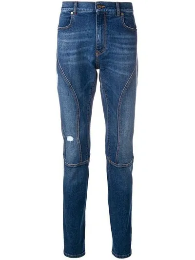 Faith Connexion Skinny-bikerjeans Mit Distressed-details In Blue