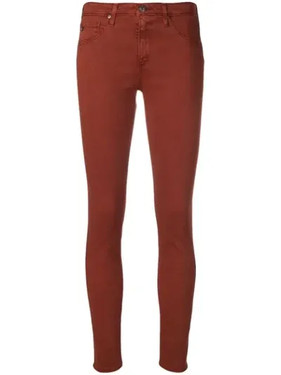 Ag Skinny Jeans In Brown