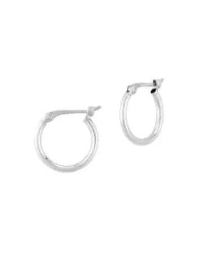 Saks Fifth Avenue Women's 14k White Gold Huggies Earrings