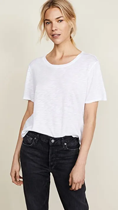 Splendid Loose-fit Crewneck Tee In White