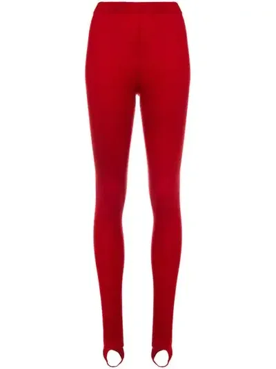 Joseph Merino Stirrup Leggings In Red