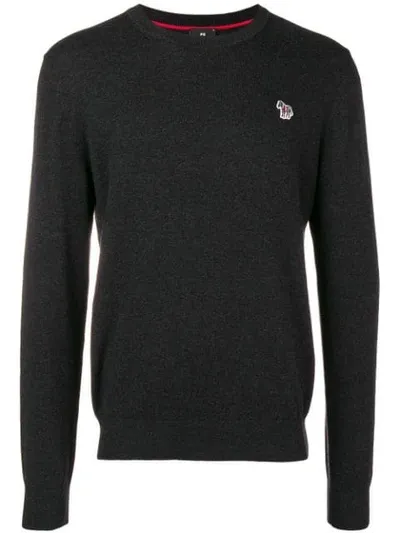 Ps By Paul Smith Horse Patch Jumper In Grey