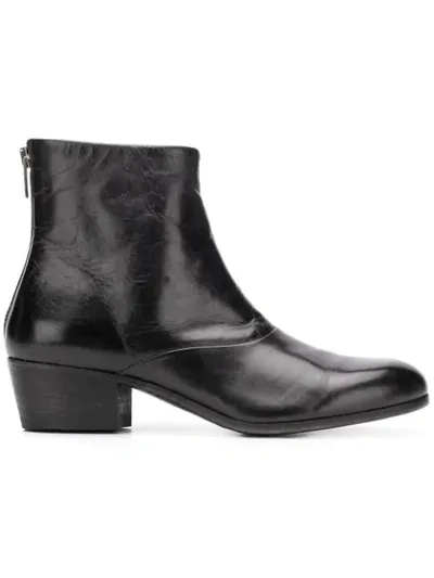 Pantanetti Rear Zip Boots In Black