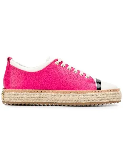 Lanvin Lace-up Sneakers In Pink