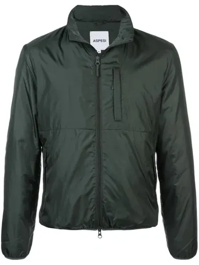 Aspesi Padded Windbreaker Jacket In Green