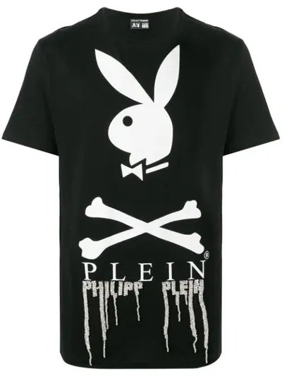 Philipp Plein X Playboy Bunny T-shirt In Black