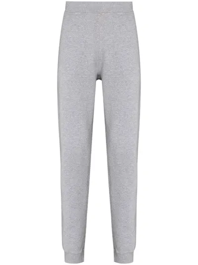 Sunspel Cotton Tapered Track Pants In Grey