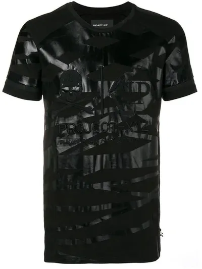 Philipp Plein 'project Xyz' T-shirt Mit Totenkopf In Black